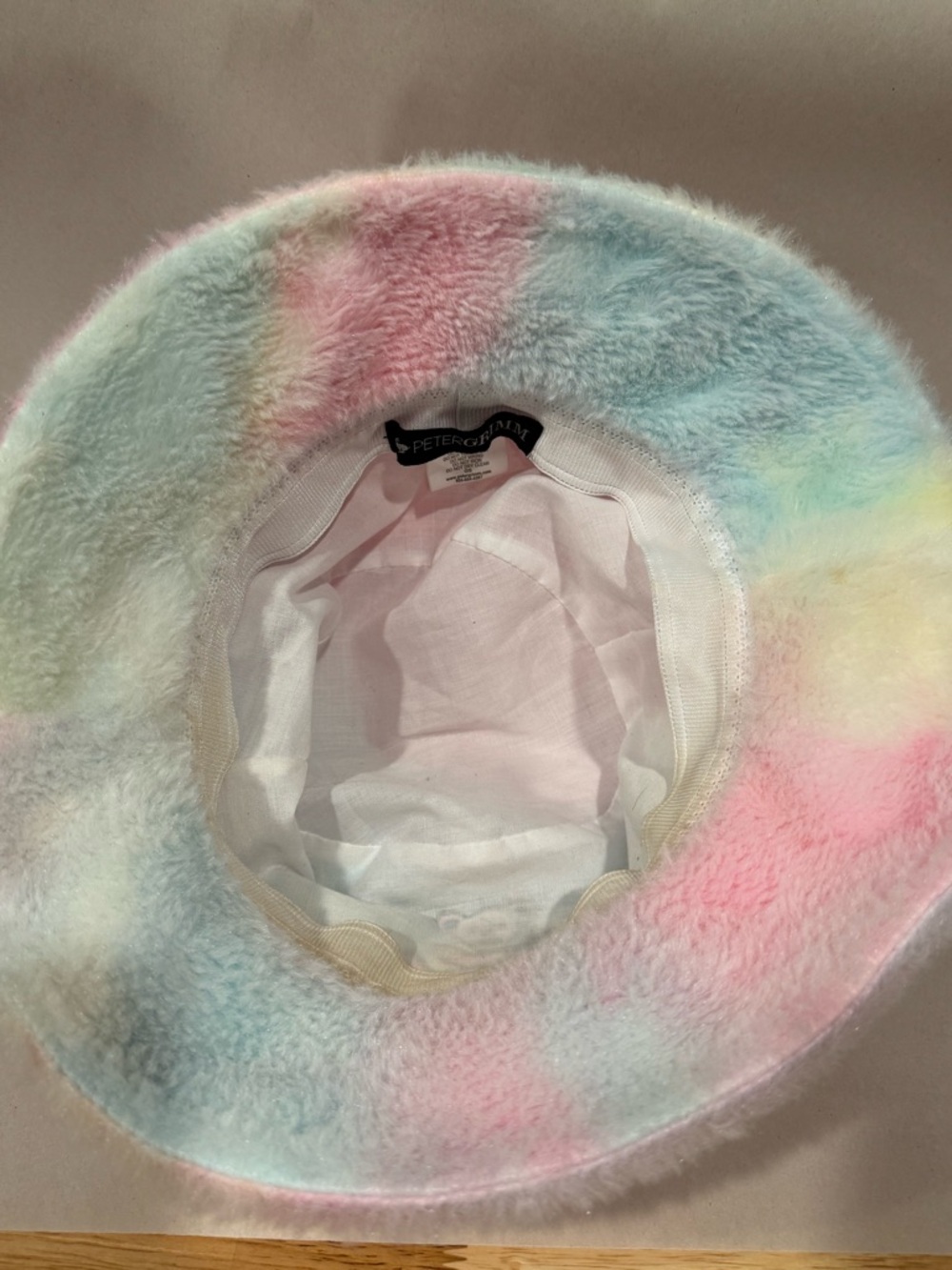 Peter Grimm x Grateful Dead Pastel Pink and Light Blue Plush Fuzzy Bucket Hat - Picture 5 of 6